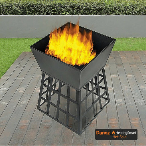 Danoz fire pit in back yard