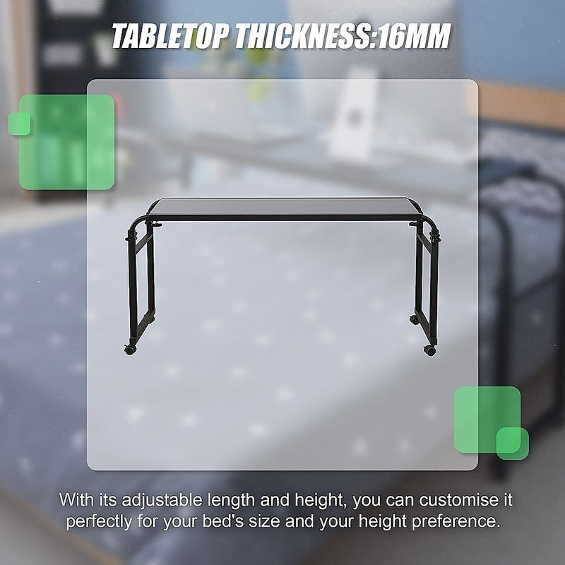 Danoz Furniture - Overbed Table Work Laptop Desk with Wheels