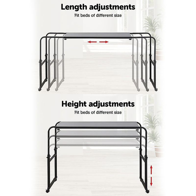 Danoz Furniture - Overbed Table Work Laptop Desk with Wheels