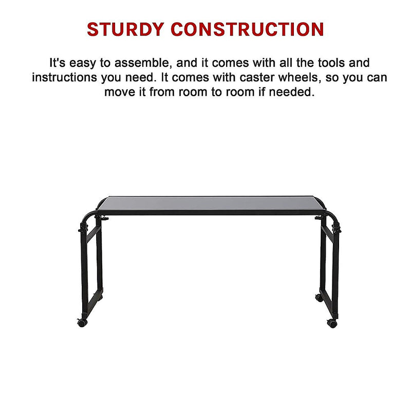 Danoz Furniture - Overbed Table Work Laptop Desk with Wheels