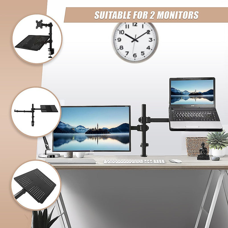 Danoz Smart - Monitor Mount & Laptop and Tablet Shelf Stands Holders Adjustable Workspace Arm
