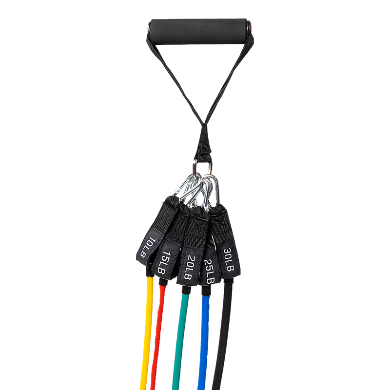 Danoz Direct - Exercise Pilates Bar Kit Resistance Bands Yoga Fitness Stretch Workout Gym