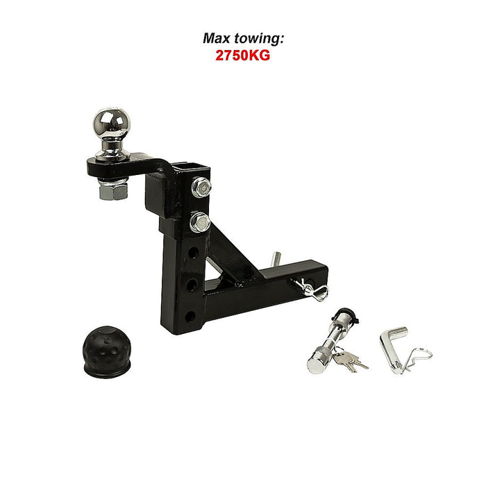 Danoz Cars - Adjustable Tow Bar Tongue Hitch 50mm Ball Towbar Drop Trailer Caravan 4WD- Incl. Delivery