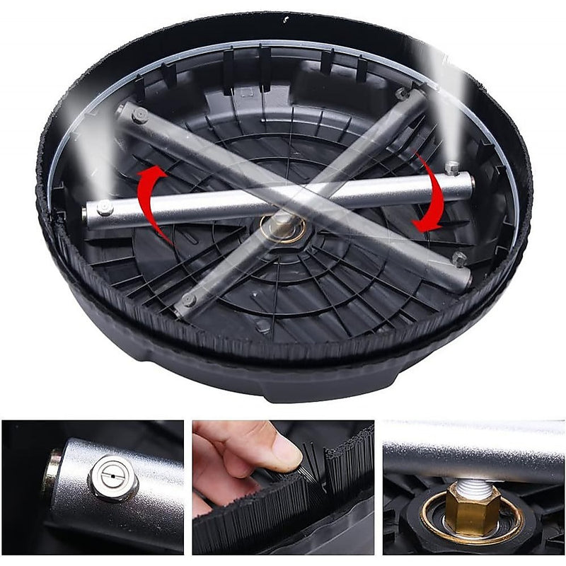 Danoz Cleaning - 4000 PSI 44CM Pressure Washer Surface Cleaner with 2 Extension Wands Incl. Delivery