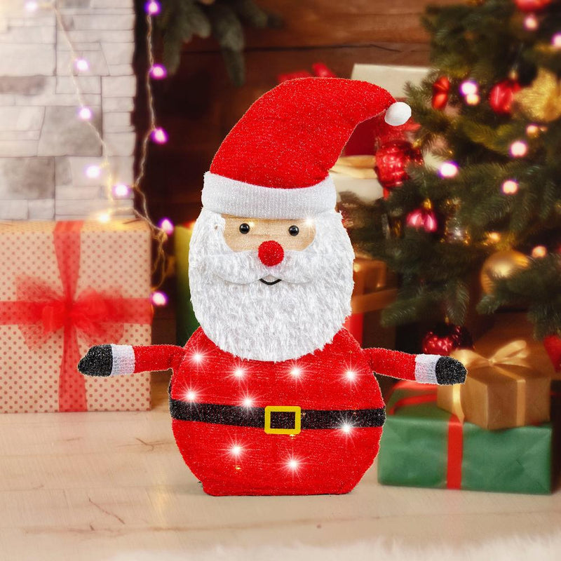 Danoz Xmas - LED Collapsible Tinsel Santa 70cm Twinkling