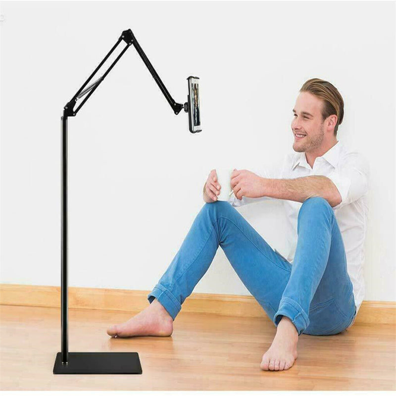📱 Danoz TechSmart | 360° Flexible Tablet & Phone Floor Stand | 27.5–55" Adjustable Height | Fits 4.7–12.9" Devices | No Tools Needed ✨