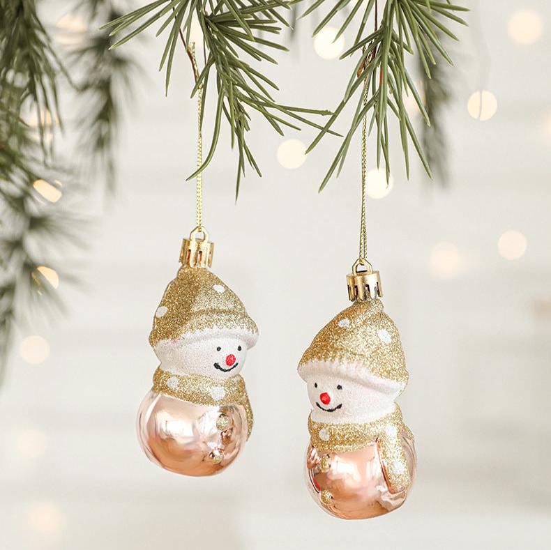 Danoz Xmas🎅 Set of 10 Christmas Ornaments -Gold & Rose Gold Holiday Tree Decorations