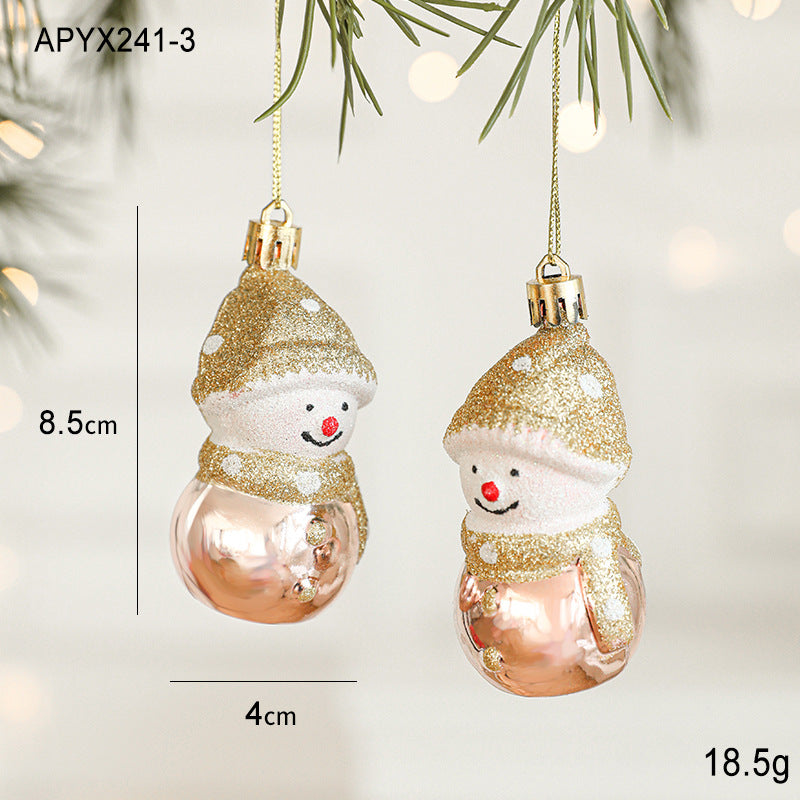 Danoz Xmas🎅 Set of 10 Christmas Ornaments -Gold & Rose Gold Holiday Tree Decorations