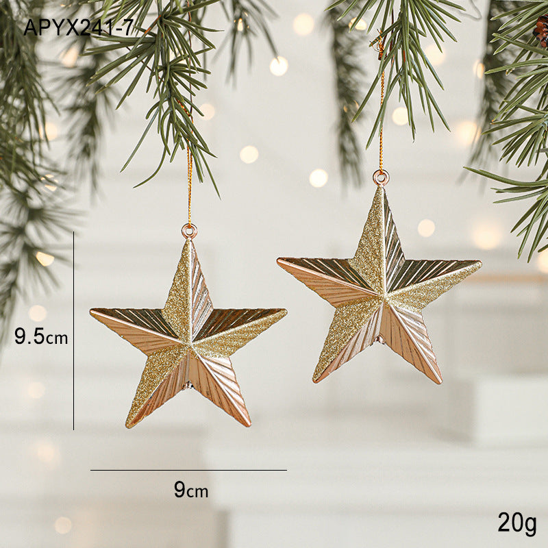 Danoz Xmas🎅 Set of 10 Christmas Ornaments -Gold & Rose Gold Holiday Tree Decorations