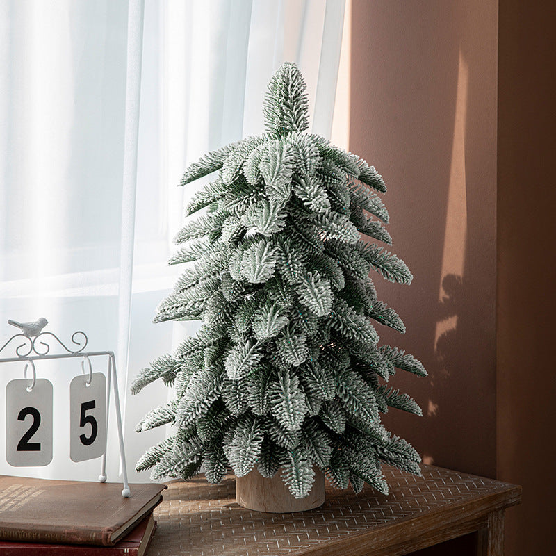 Danoz Xmas🎅 55cm Frosted Mini Christmas Tree – Snow-Covered Indoor Holiday Decoration