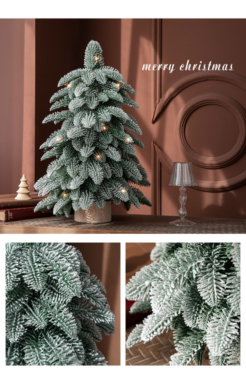 Danoz Xmas🎅 55cm Frosted Mini Christmas Tree – Snow-Covered Indoor Holiday Decoration