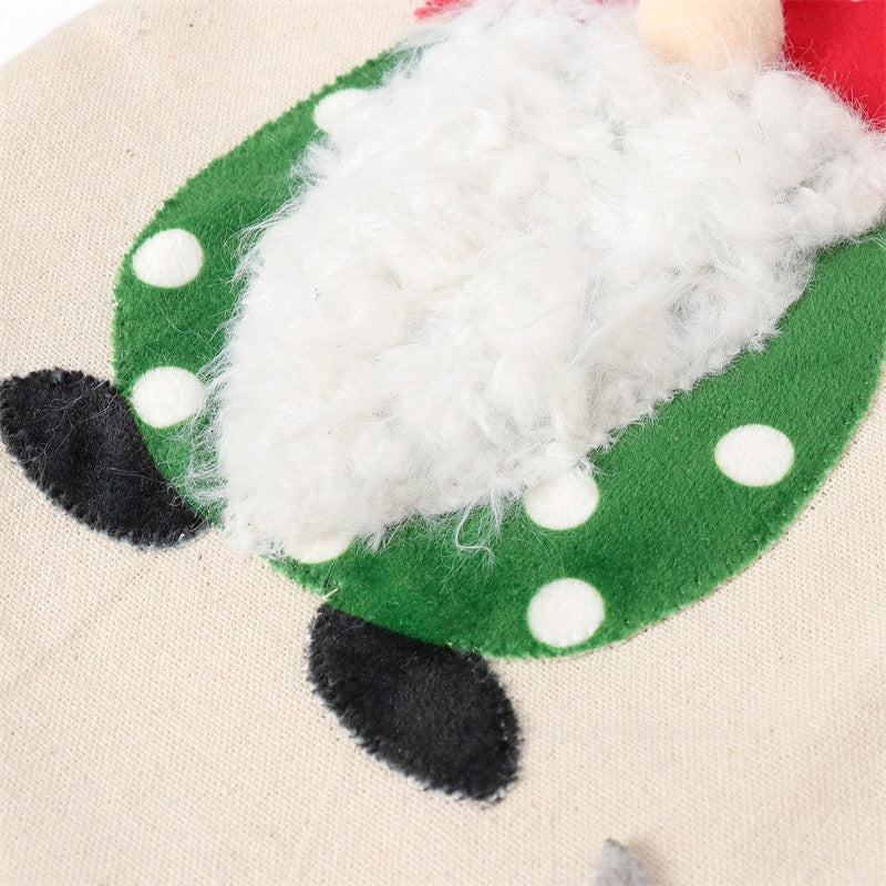 Danoz Xmas🎅 Christmas Gnome Stocking with Red Striped Hat and Decorations - Holiday Decor (3 pieces)