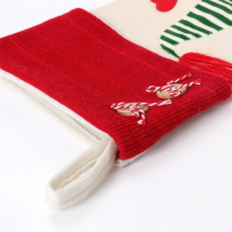 Danoz Xmas🎅 Christmas Gnome Stocking with Red Striped Hat and Decorations - Holiday Decor (3 pieces)