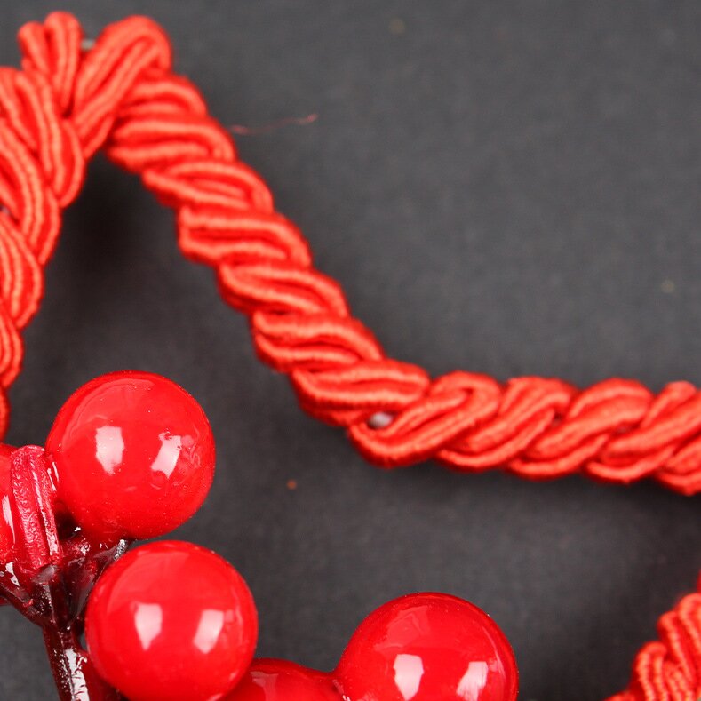 Danoz Xmas🎅 Red Star Christmas Ornament with Bells and Pinecone - Holiday Wreath Decoration 10 pieces