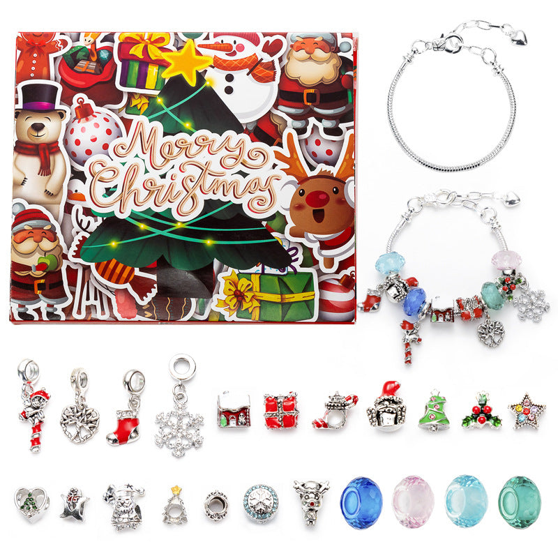Danoz Christmas Charm Bracelet Advent Calendar - 24 Days of Jewelry Fun with Holiday Charms