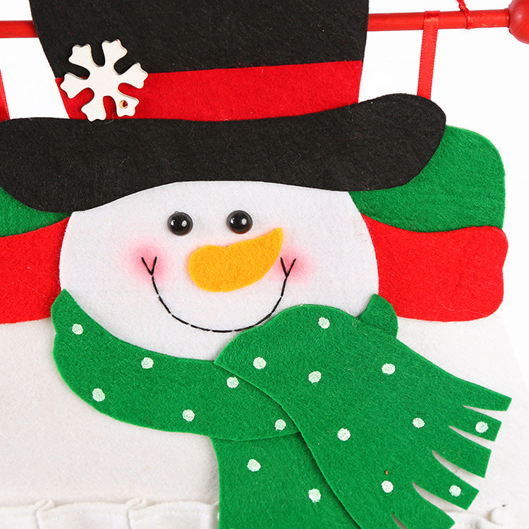 Danoz Xmas - Snowman Advent Calendar - Felt Christmas Countdown with 24 Pockets for Kids, Wall Hanging Decor
