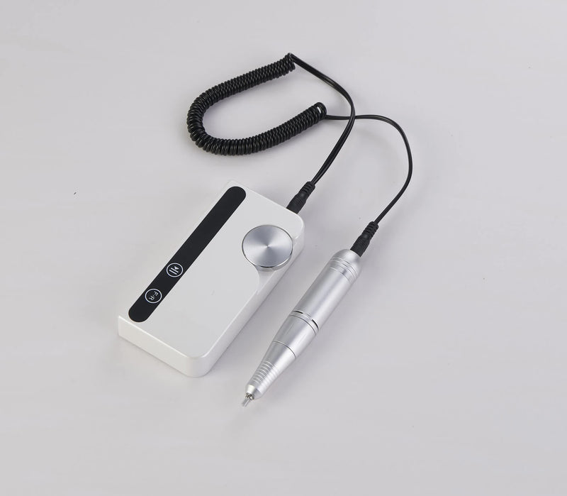 Danoz Direct - White Portable Rechargeable Electric Nail Drill - Professional Nail Polishing Machine for Beauty Salons