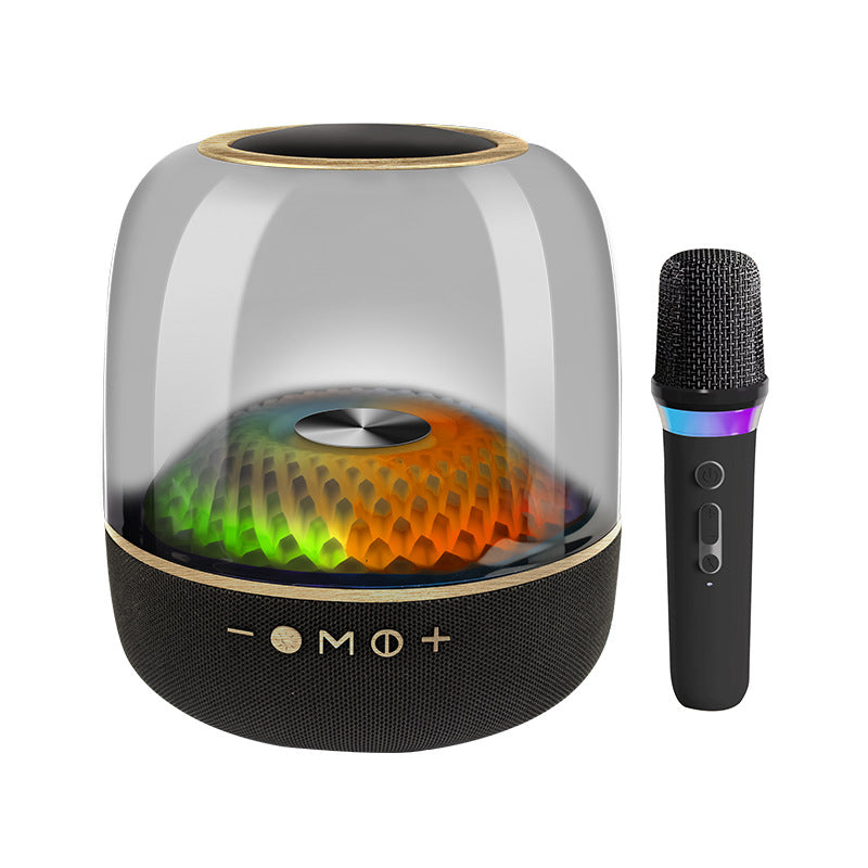 Danoz Direct - LP90 Black 360° Bluetooth Home Theater Speaker With One Microphone - LED Light Effect, 120W Surround Sound