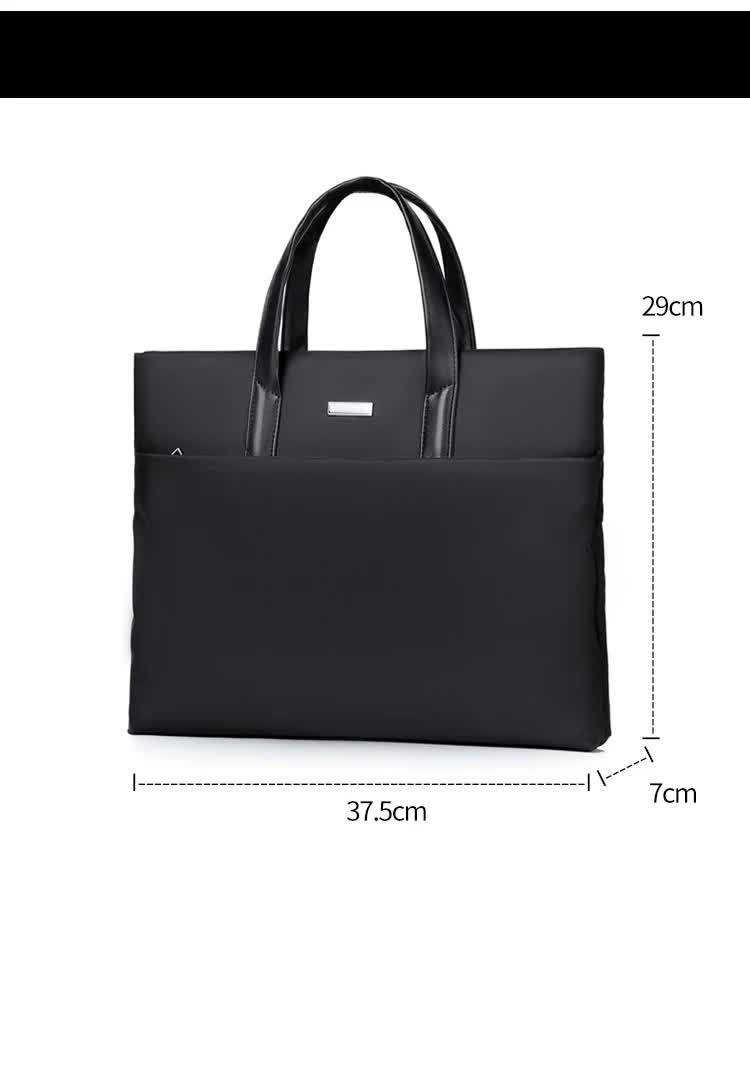 Danoz Fashion - Black Lightweight Business Tote Bag - Durable and Stylish for Work and Travel