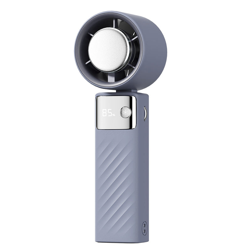 Danoz Smart - Blue Portable Turbo Handheld USB Rechargeable Fan with Digital Speed Display - High-Speed Cooling Fan for Outdoor Use