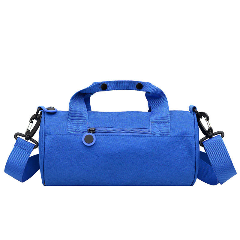 Danoz Fashion - Waterproof Oxford Cylindrical Travel Bag - Large Capacity Handbag with Shoulder Strap(Blue)