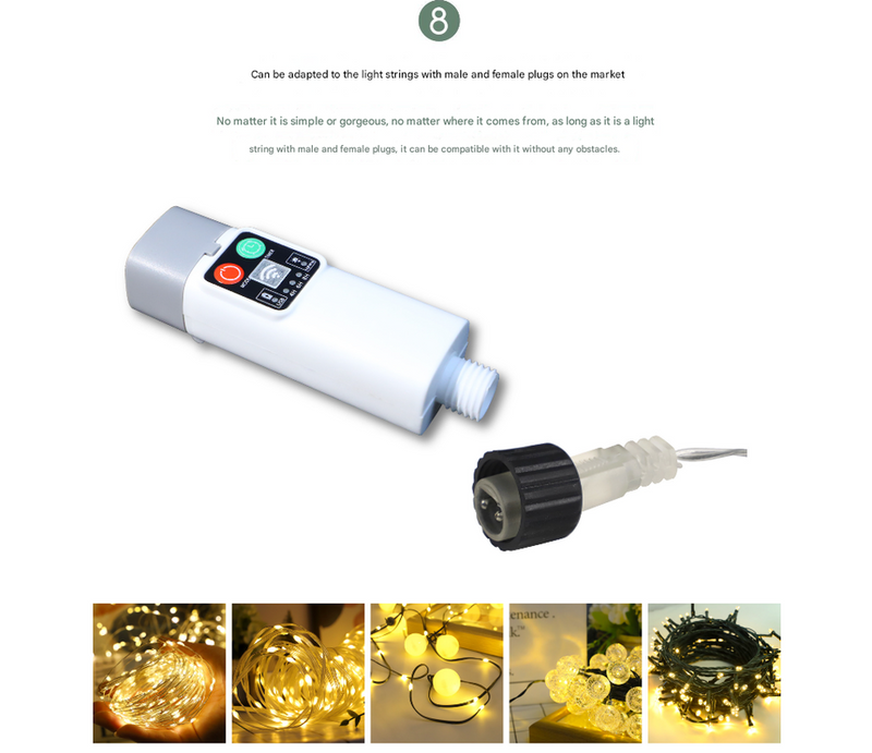 Danoz Camping - (100 lights in 10 meters color) Camping tent light kit - rechargeable power bank, spool light string, remote control