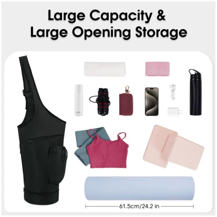 Danoz Fashion - Pink All-in-One Yoga Sling Bag - Fits Mat & Gear, Large Opening, Side Pockets