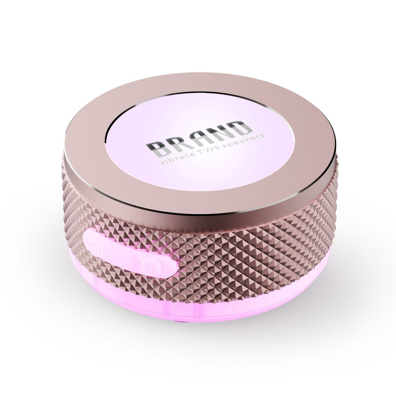 Danoz Direct - Pink Bone Conduction Vibration Bluetooth Speaker - TWS Stereo, LED, Surface Sound
