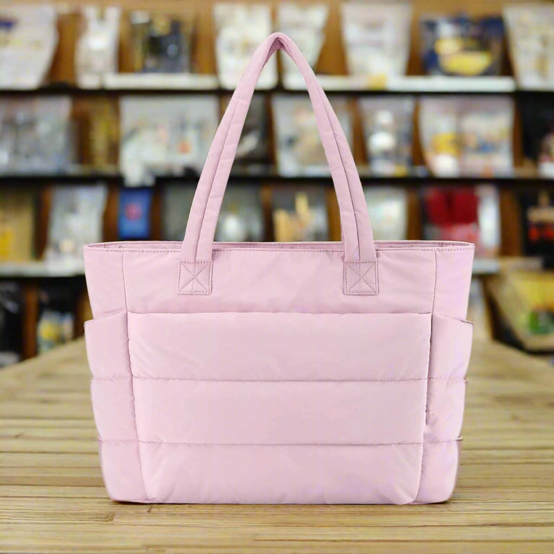 Danoz Fashion - Pink Large Capacity Nylon Tote Bag for Women - Fashionable Travel Shoulder & Crossbody Handbag