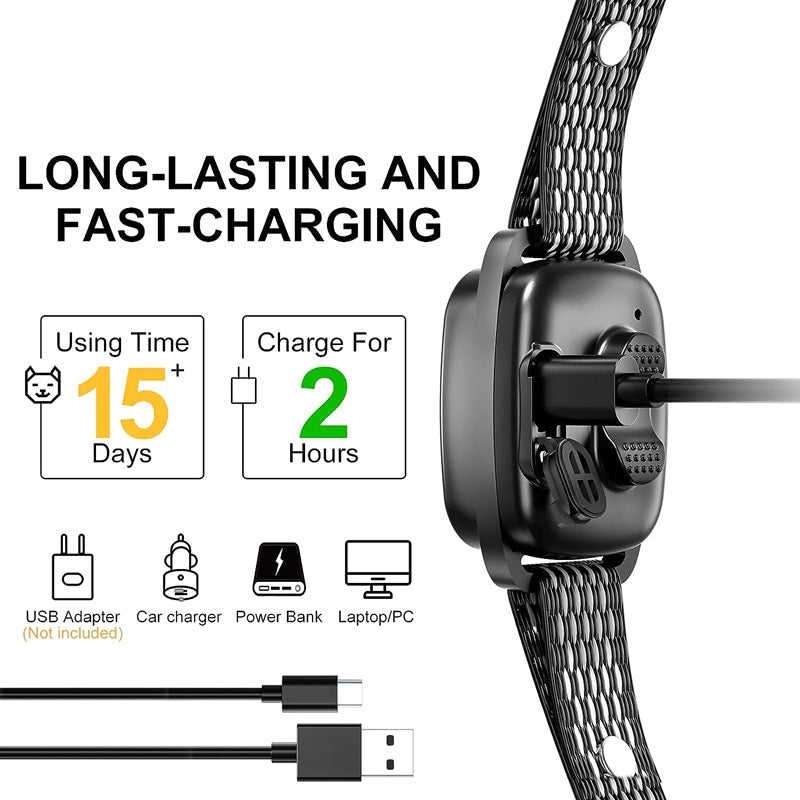 Danoz Direct - USB Rechargeable Smart Color Screen Anti-Bark Collar - Vibration Dog Training Collar