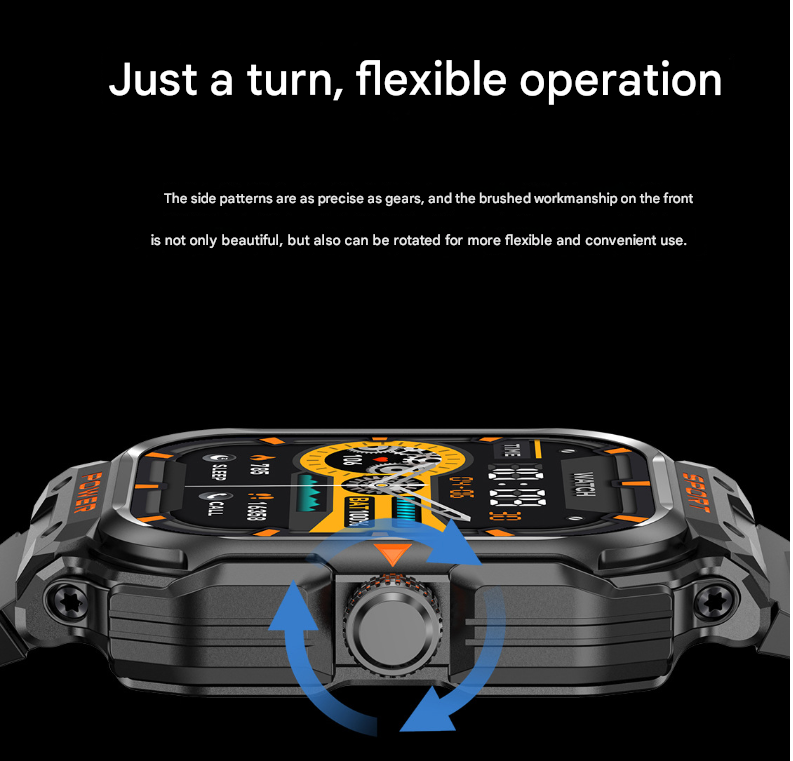 Danoz Smart - Black 2-in-1 Smartwatch with Earbuds and 2.01-Inch HD Screen for Sports