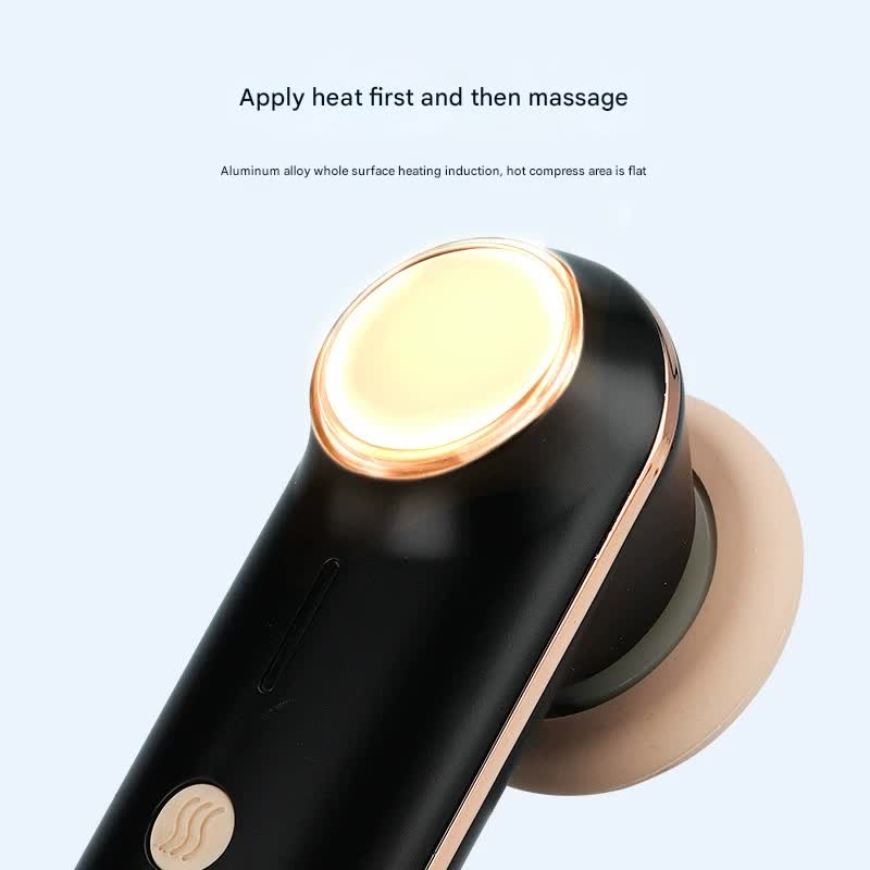 Danoz Beauty - Mini Facial & Head Massager with Heat Therapy - USB-C Rechargeable, 3 Modes(Light purple)