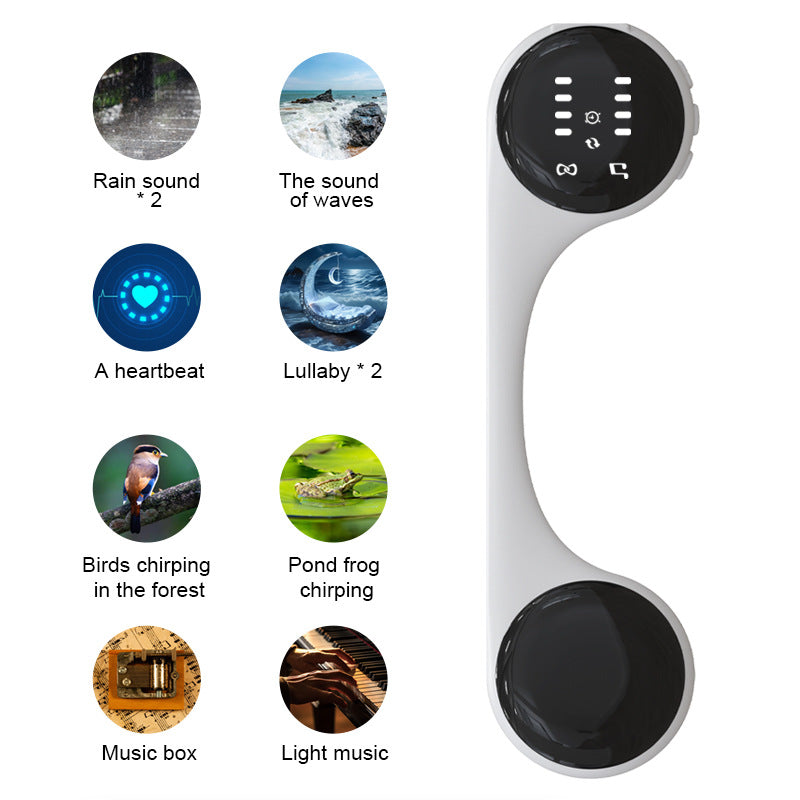 Danoz Smart - Under-Pillow Bone Conduction Sleep Speaker - Bluetooth 5.4, White Noise, TF Card, LED Display & Timer(Gray)