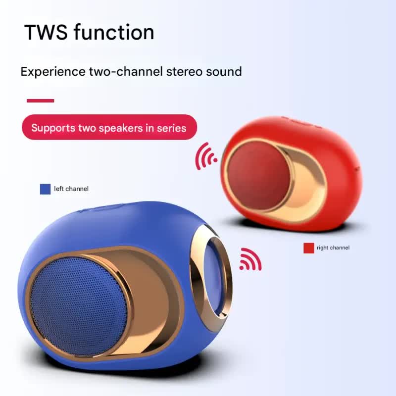 Danoz Direct - Portable Wireless Bluetooth 5.0 Speaker - TWS Stereo, Powerful Bass, Hands-Free Calls & Multiple Playback Modes(blue)