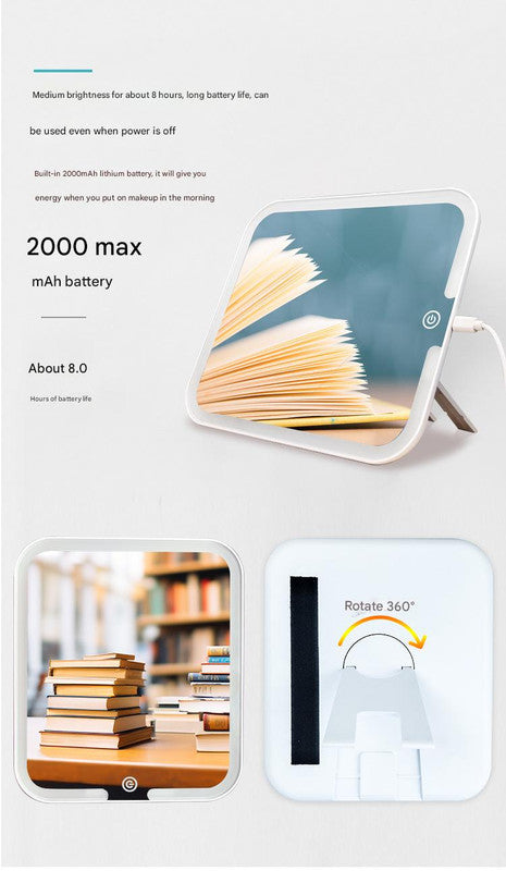 Danoz Beauty - Travel Makeup Case with LED Lighted Mirror - Adjustable Dividers & Brush Holder(black)