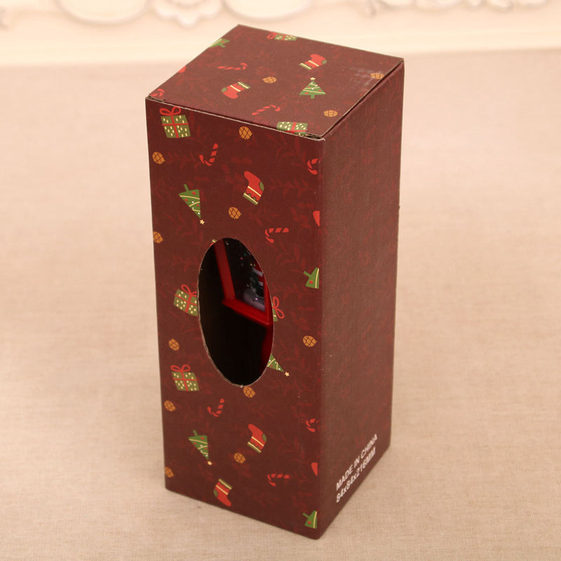 Danoz Xmas - Festive LED USB Charging Christmas Snow Globe Lantern - Glittering Tabletop Decoration with Santa/Snowman Scene, Dual Power(Bronze)