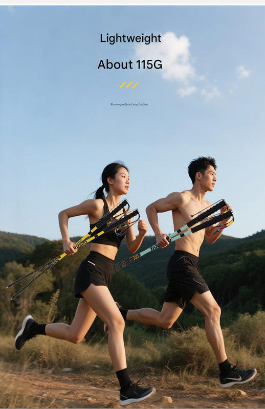 Danoz Ultralight Carbon Fiber Foldable Trail Running & Hiking Pole(blue  Recommended height range 165-175cm)