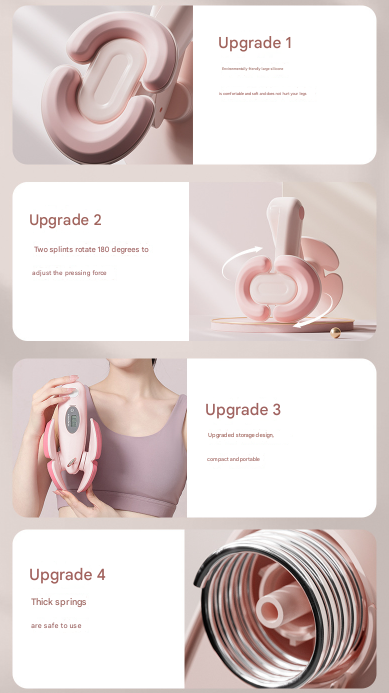 Danoz Fitness - Grey Smart Kegel & Thigh Master with Digital Counter - Adjustable Pelvic Floor Trainer for Women's Home Workout