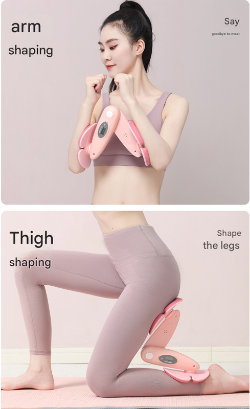 Danoz Fitness - Grey Smart Kegel & Thigh Master with Digital Counter - Adjustable Pelvic Floor Trainer for Women's Home Workout