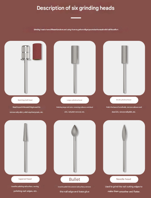 Danoz Beauty - Purple Professional USB Rechargeable Nail Drill Machine - 45000RPM Portable E-File Kit for Acrylic, Gel, Polishing & Manicure