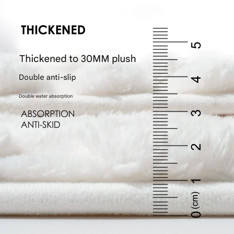 Danoz Luxury Plush Memory Foam Bath Mat with Foot Drying Panel - Super Absorbent & Non-Slip Bathroom Rug(Checkered beige)