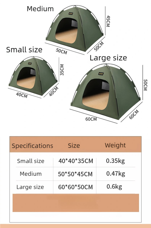 Danoz PetSmart - Medium Pet Tent for Cats & Dogs(Blue) - Portable Comfort Shelter with Soft Cushion