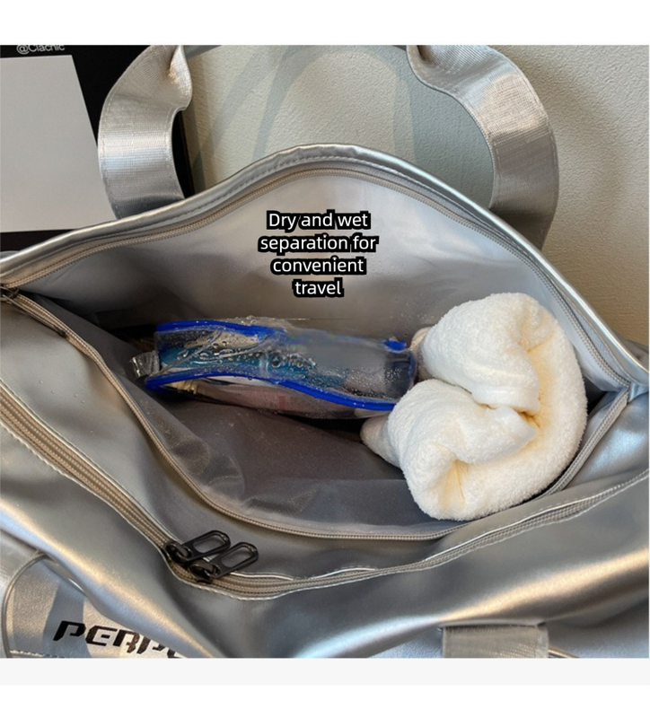 Danoz Fashion - Lightweight Sports Bag with Dedicated Shoe and Wet Gear Zone(blue)