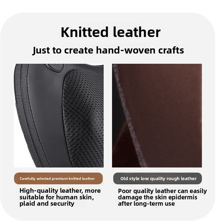 Danoz MassageSmart - Electric Shiatsu Massage Pillow with Heat - Dual Button Deep Kneading Neck & Back Massager - Adjustable Speed & Direction Car Home Cushion - Black