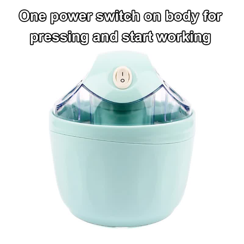 Danoz KitchenSmart - Pink 500ML Compact Electric Ice Cream Maker - Portable Quick Iced Drink Bucket & Soft Serve Machine with Rapid 15-Min Freezing
