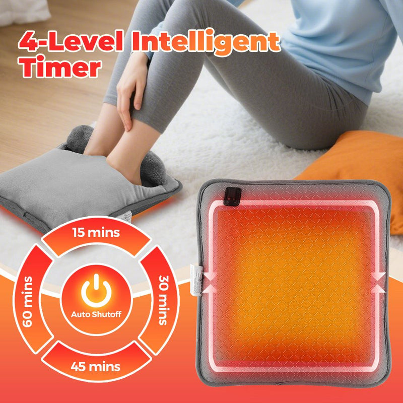 🔥 Danoz WinterSmart | USB Electric Heated Seat Pad | 4 Temp Levels up to 55°C | 4 Auto-Shutoff Timers | Soft Arctic Fleece | Washable | Grey