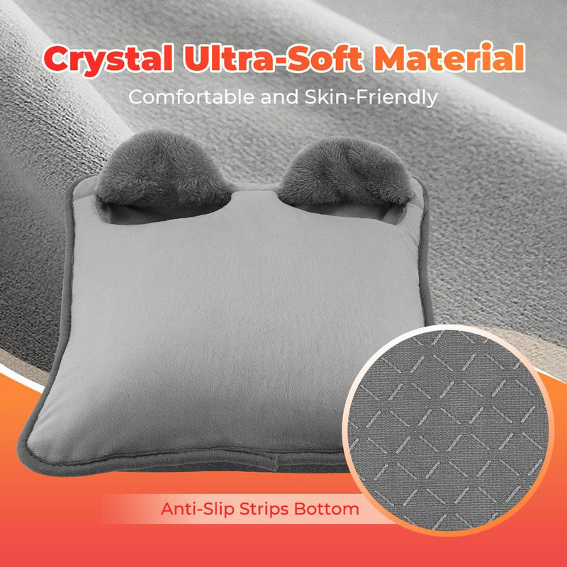 🔥 Danoz WinterSmart | USB Electric Heated Seat Pad | 4 Temp Levels up to 55°C | 4 Auto-Shutoff Timers | Soft Arctic Fleece | Washable | Grey
