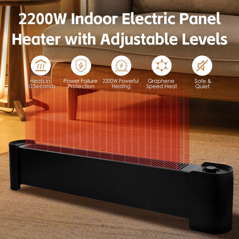 Danoz HeatingSmart - 2200W Graphene Floor Electric Heater – Fast Heating, Energy-Efficient, Portable Indoor Heater