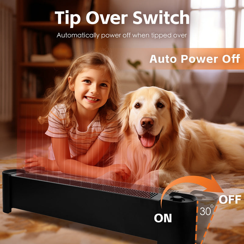 Danoz HeatingSmart - 2200W Graphene Floor Electric Heater – Fast Heating, Energy-Efficient, Portable Indoor Heater