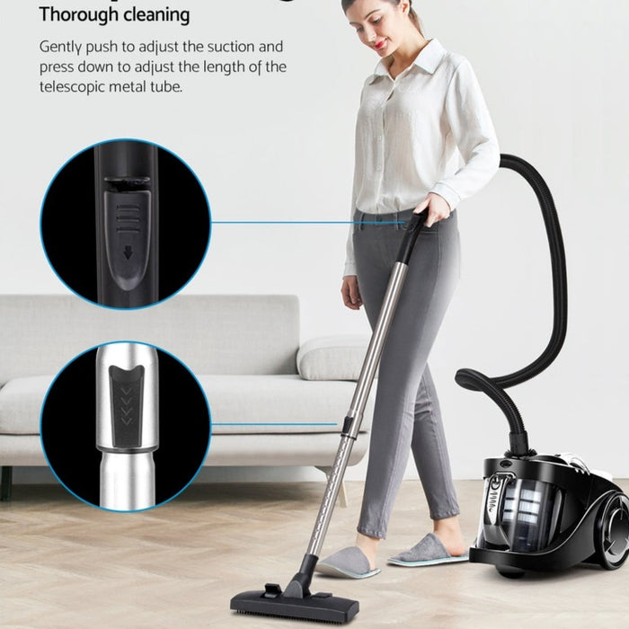 Clean your home with ease and efficiency using the Devanti 2200W Bagless Vacuum Cleaner. With its powerful 2200W motor and bagless design
